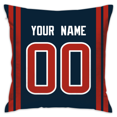 Custom Football Houston Texans Decorative Throw Pillow Cover 18" x 18"- Print Personalized Style Customizable Design Team Any Name & Number