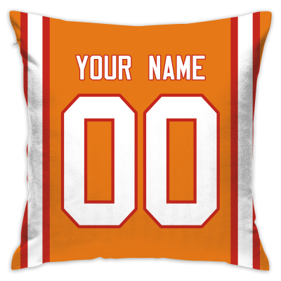 Custom Football Tampa Bay Buccaneers Decorative Throw Pillow Cover 18" x 18"- Print Personalized Style Customizable Design Team Any Name & Number