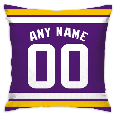 Custom Football Minnesota Vikings Decorative Throw Pillow Cover 18" x 18"- Print Personalized Style Customizable Design Team Any Name & Number