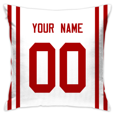 Custom Football San Francisco 49ers Decorative Throw Pillow Cover 18" x 18"- Print Personalized Style Customizable Design Team Any Name & Number