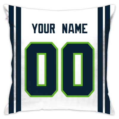 Custom Football Seattle Seahawks Decorative Throw Pillow Cover 18" x 18"- Print Personalized Style Customizable Design Team Any Name & Number