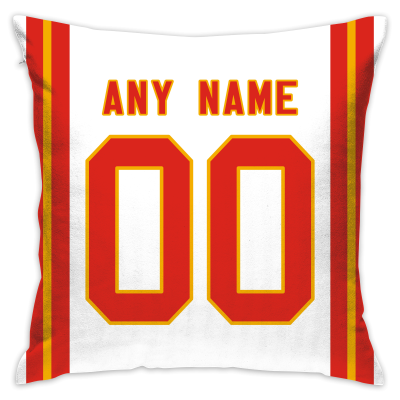 Custom Football Kansas City Chiefs Decorative Throw Pillow Cover 18" x 18"- Print Personalized Style Customizable Design Team Any Name & Number