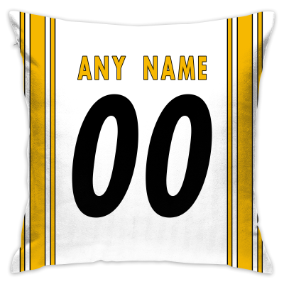 Custom Football Pittsburgh Steelers Decorative Throw Pillow Cover 18" x 18"- Print Personalized Style Customizable Design Team Any Name & Number