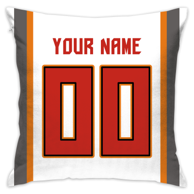 Custom Football Tampa Bay Buccaneers Decorative Throw Pillow Cover 18" x 18"- Print Personalized Style Customizable Design Team Any Name & Number