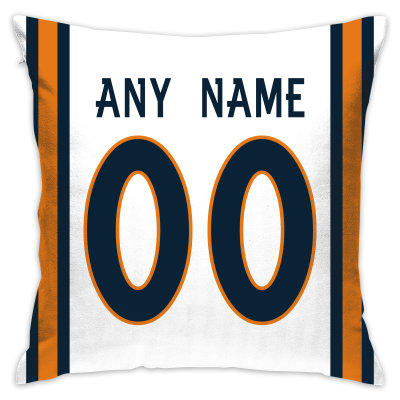 Custom Football Denver Broncos Decorative Throw Pillow Cover 18" x 18"- Print Personalized Style Customizable Design Team Any Name & Number