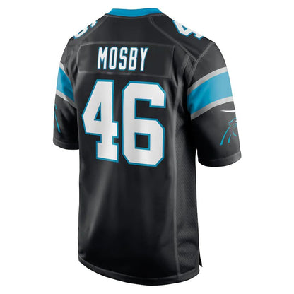 C.Panthers #46 Arron Mosby Black Game Player Jersey Stitched American Football Jerseys