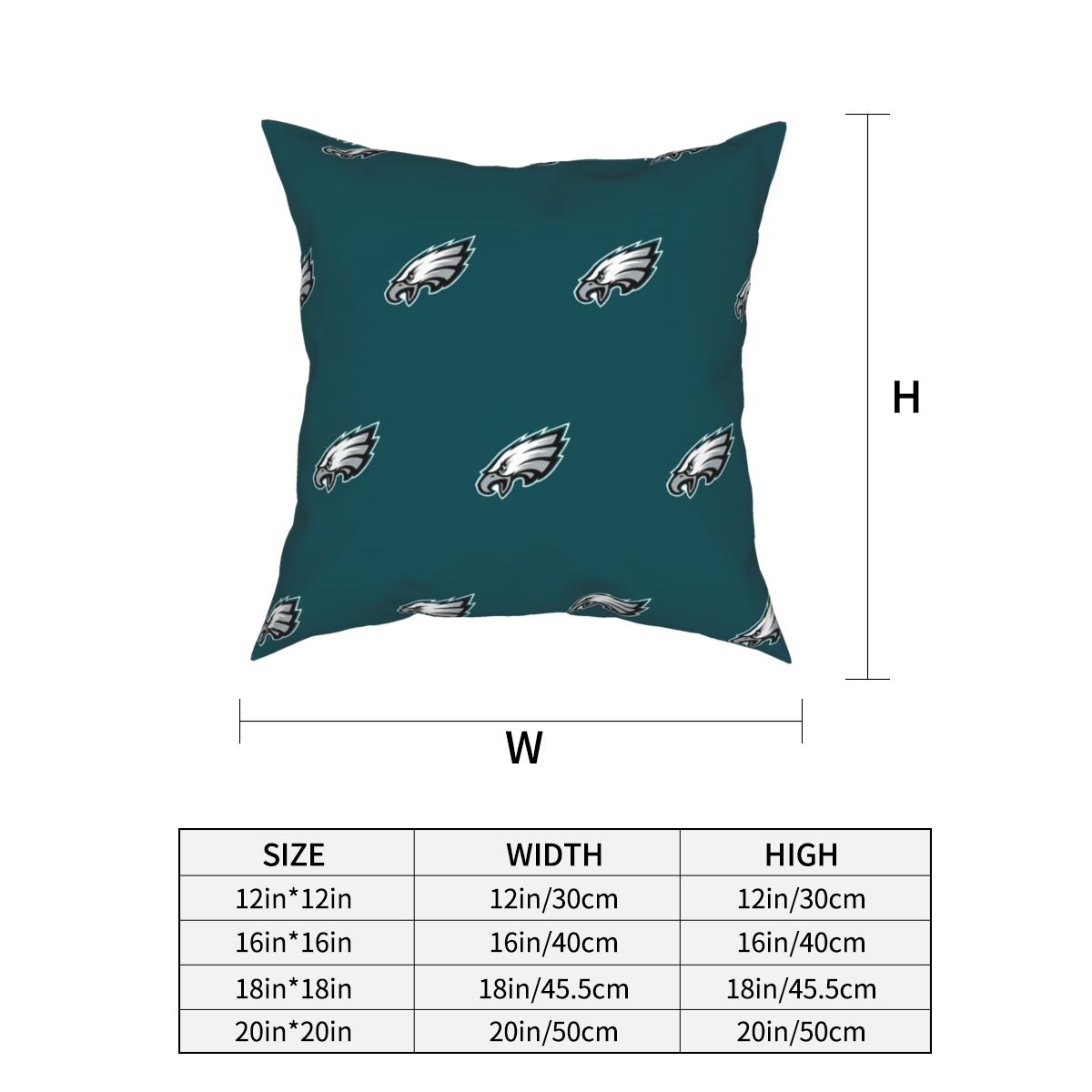 Custom Decorative Football Pillow Case Philadelphia Eagles Pillowcase Personalized Throw Pillow Covers