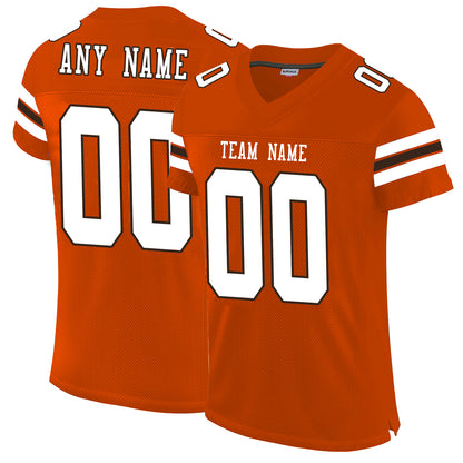 Custom Football Jersey for Men Women Youth Personalize Sports Shirt Design Orange Stitched Name And Number Size S to 6XL Christmas Birthday Gift