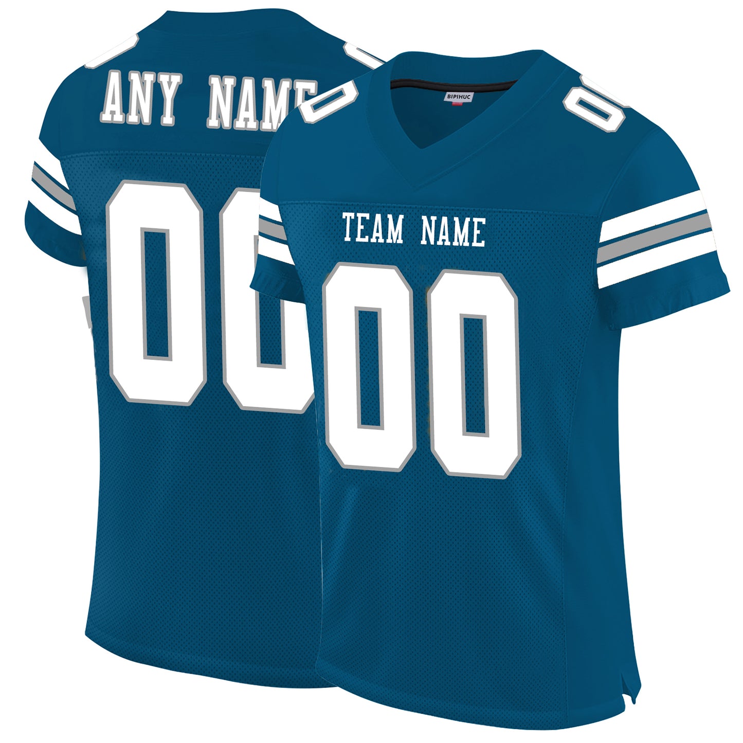 Custom Football Jersey for Men Women Youth Personalize Sports Shirt Design Blue Stitched Name And Number Size S to 6XL Christmas Birthday Gift