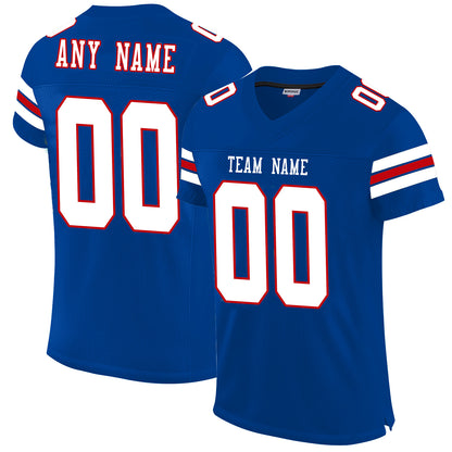 Custom Football Jersey for Men Women Youth Personalize Sports Shirt Design Buffalo Bills Royal Stitched Name And Number Christmas Birthday Gift