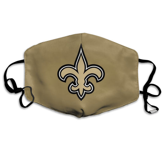 Print Football Personalized New Orleans Saints Dust Mask Gold
