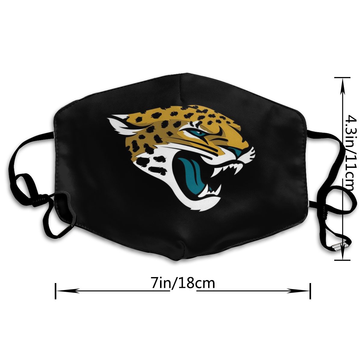 Print Football Personalized Jacksonville Jaguars Dust Mask Black