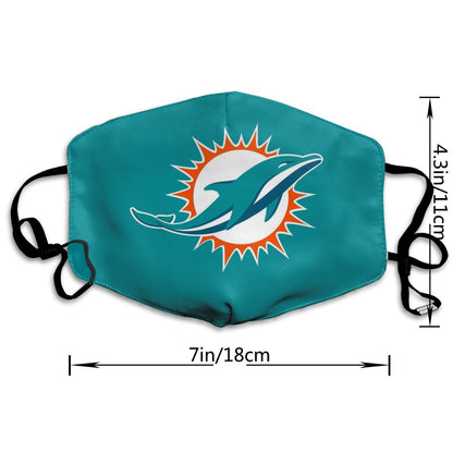 Print Football Personalized Miami Dolphins Dust Mask Green