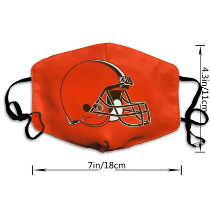 Print Football Personalized Cleveland Browns Dust Mask Orange