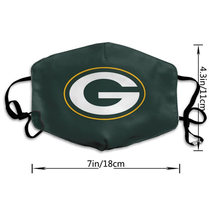 Print Football Personalized Green Bay Packers Dust Masks Green