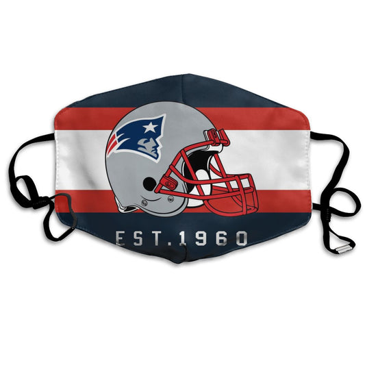 Print Football Personalized New England Patriots Dust Masks Blue