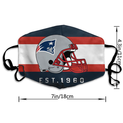 Print Football Personalized New England Patriots Dust Masks Blue