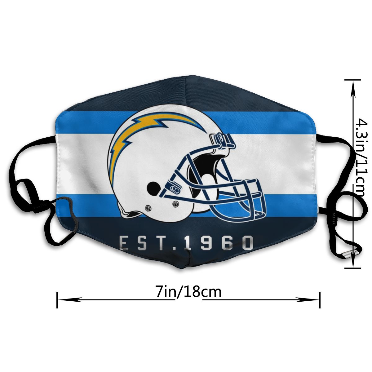 Print Football Personalized Los Angeles Chargers Dust Mask