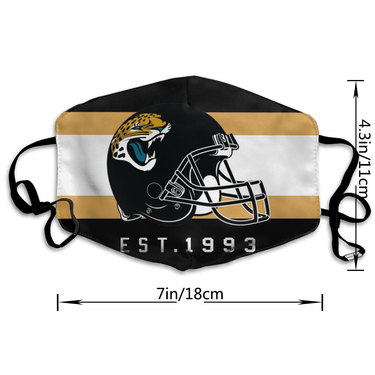 Print Football Personalized Jacksonville Jaguars Dust Mask
