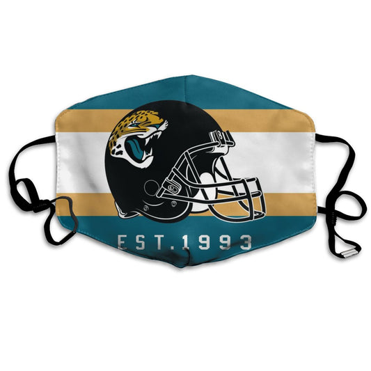 Print Football Personalized Jacksonville Jaguars Dust Mask Teal