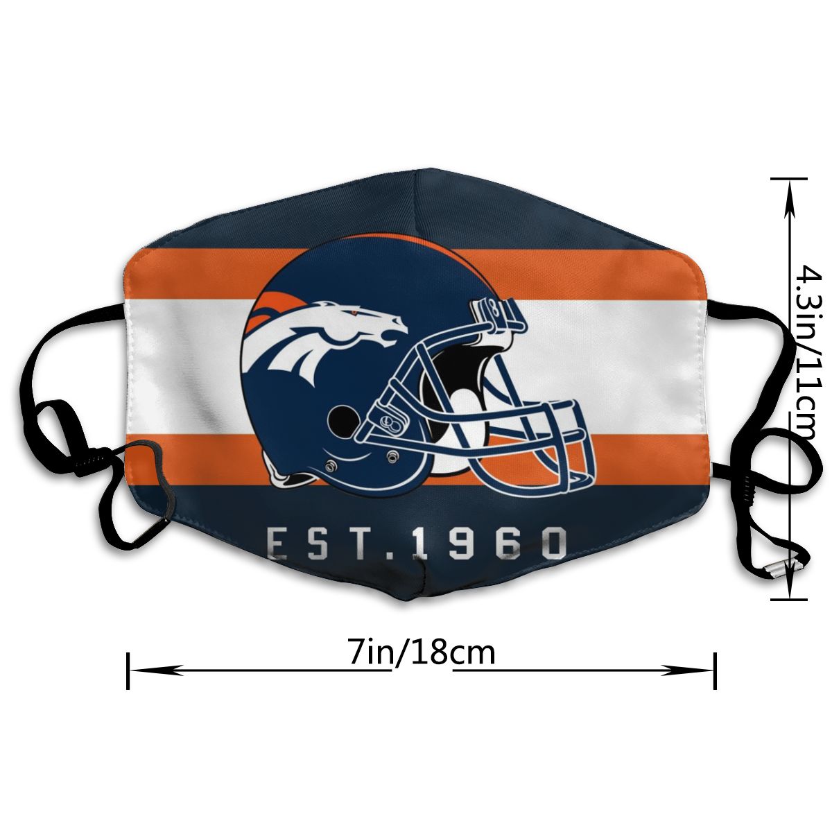 Print Football Personalized Denver Broncos Dust Mask