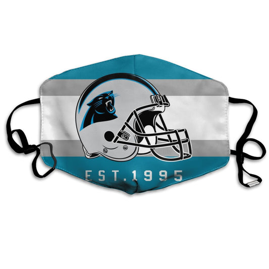 Print Football Personalized Carolina Panthers Dust Mask Blue