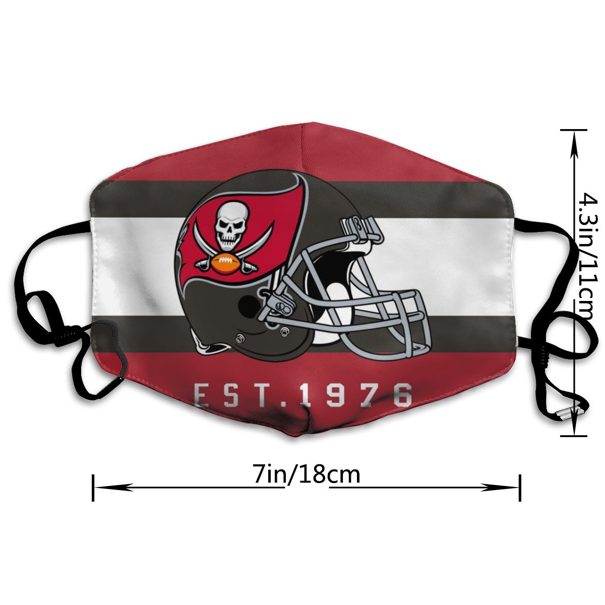 Print Football Personalized Tampa Bay Buccaneers Dust Mask