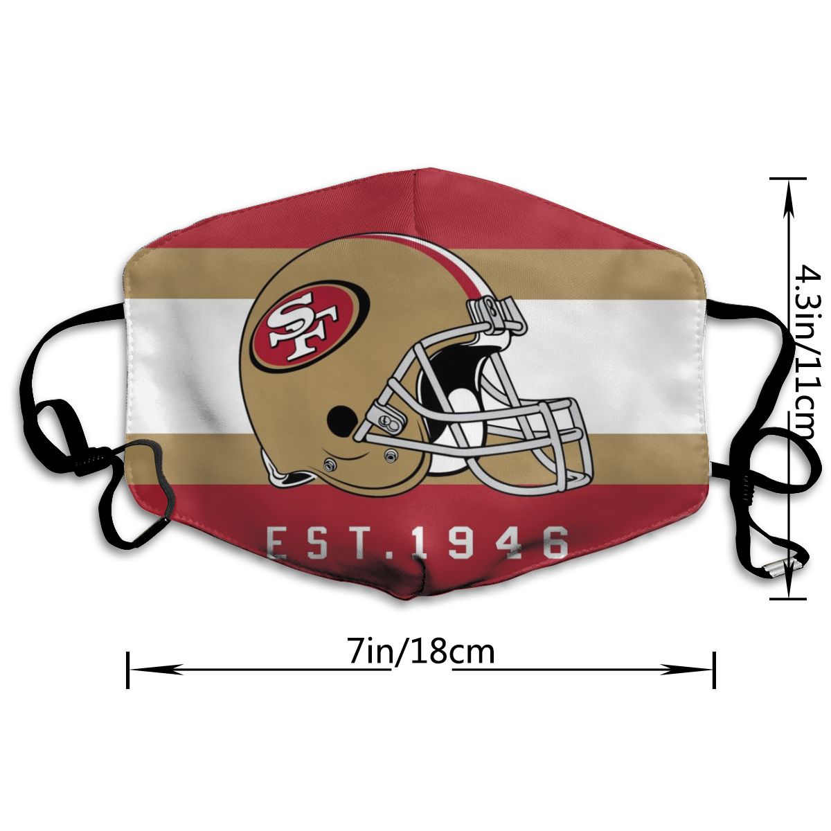 Print Football Personalized San Francisco 49ers Dust Mask