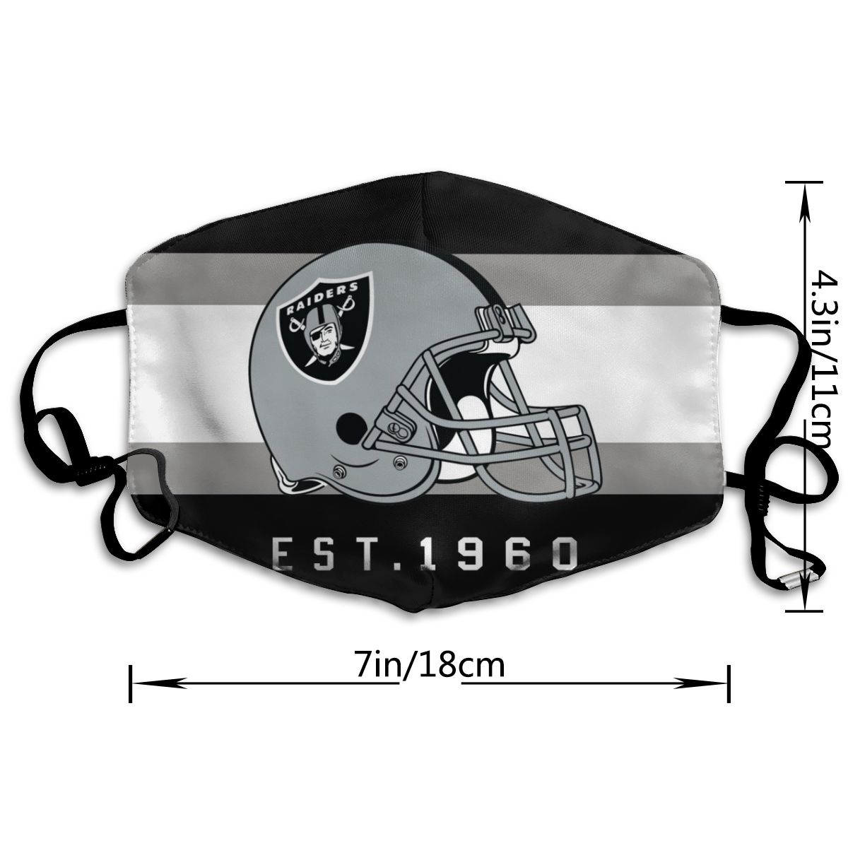 Print Football Personalized Oakland Raiders Dust Mask
