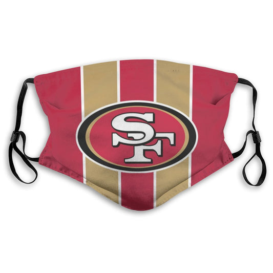 Print Personalized Face Mask Polyester San Francisco 49ers Dust Mask With Filter