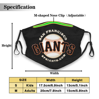 Print Personalized Face Mask Design San Francisco Giants Dust Mask With Filter
