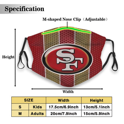 Print Football Personalized San Francisco 49ers Dust Mask With Filter