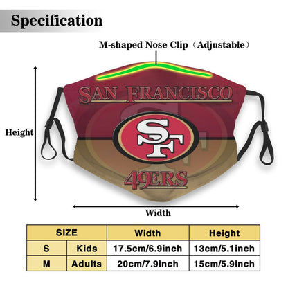 Print Personalized Kids San Francisco 49ers Dust Mask With Filters