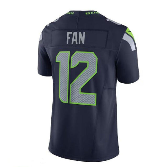 S.Seahawks #12s Vapor F.U.S.E. Limited Jersey - College Navy Stitched American Football Jerseys