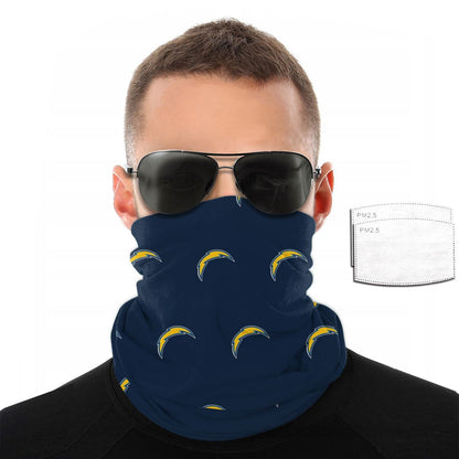 Reusble Mouth Cover Bandanas Los Angeles Chargers Variety Head Scarf Face Mask With PM 2.5 Filter