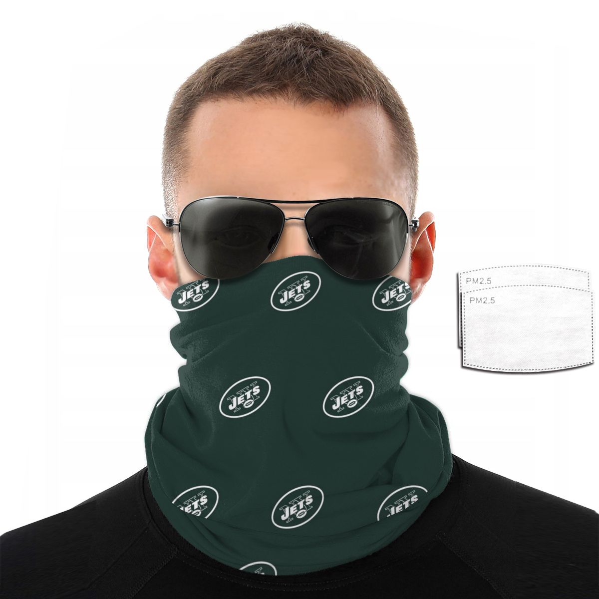 Reusble Mouth Cover Bandanas New York Jets Variety Head Scarf Face Mask With PM 2.5 Filter