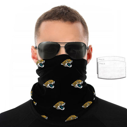 Reusble Mouth Cover Bandanas Jacksonville Jaguars Variety Head Scarf Face Mask With PM 2.5 Filter