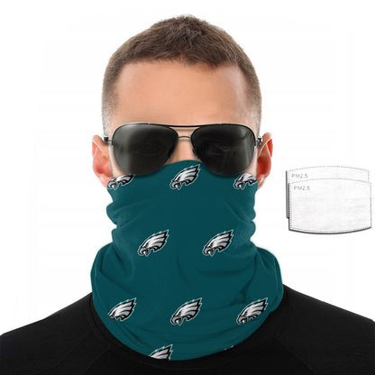 Reusble Mouth Cover Bandanas Philadelphia Eagles Variety Head Scarf Face Mask With PM 2.5 Filter