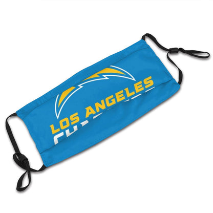 Print Football Personalized Dust Los Angeles Chargers Face Mask With PM 2.5 Filter