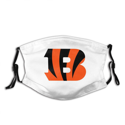 White Print Football Personalized Cincinnati Bengals Adult Dust Mask With PM 2.5 Filters