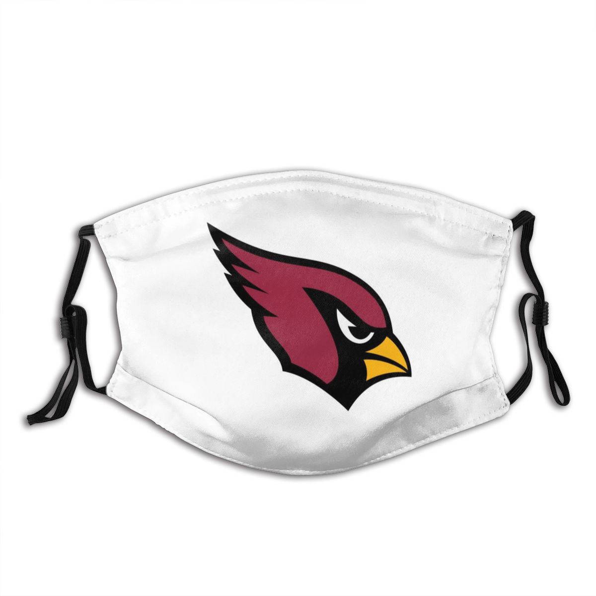 Print Football Personalized White Arizona Cardinals Adult Face Mask With Filters PM 2.5