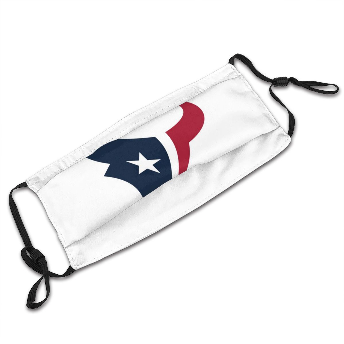Print White Football Personalized Houston Texans Adult Dust Mask With Filters PM 2.5