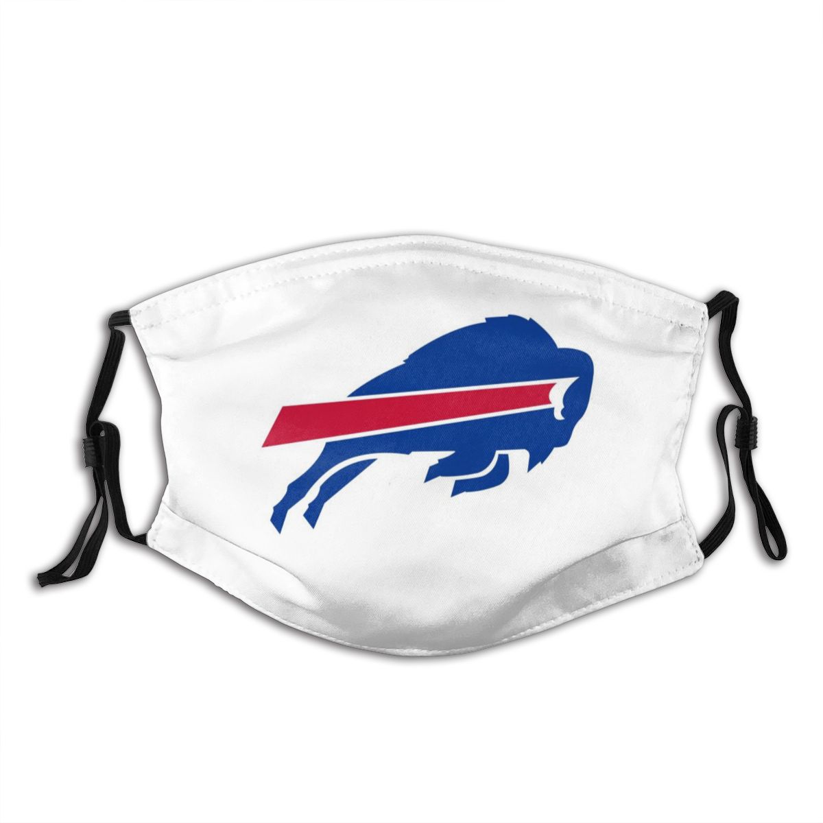 Print Football Personalized White Buffalo Bills Adult Dust Mask With Filters PM 2.5