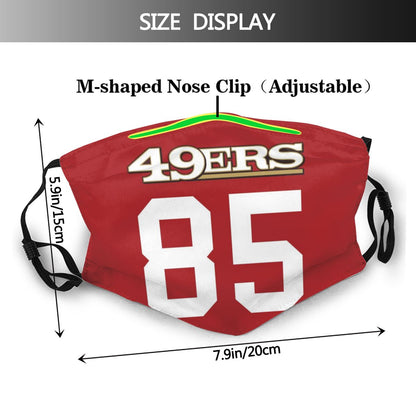 Personalized San Francisco 49ers #85 George Kittle Face Mask Red