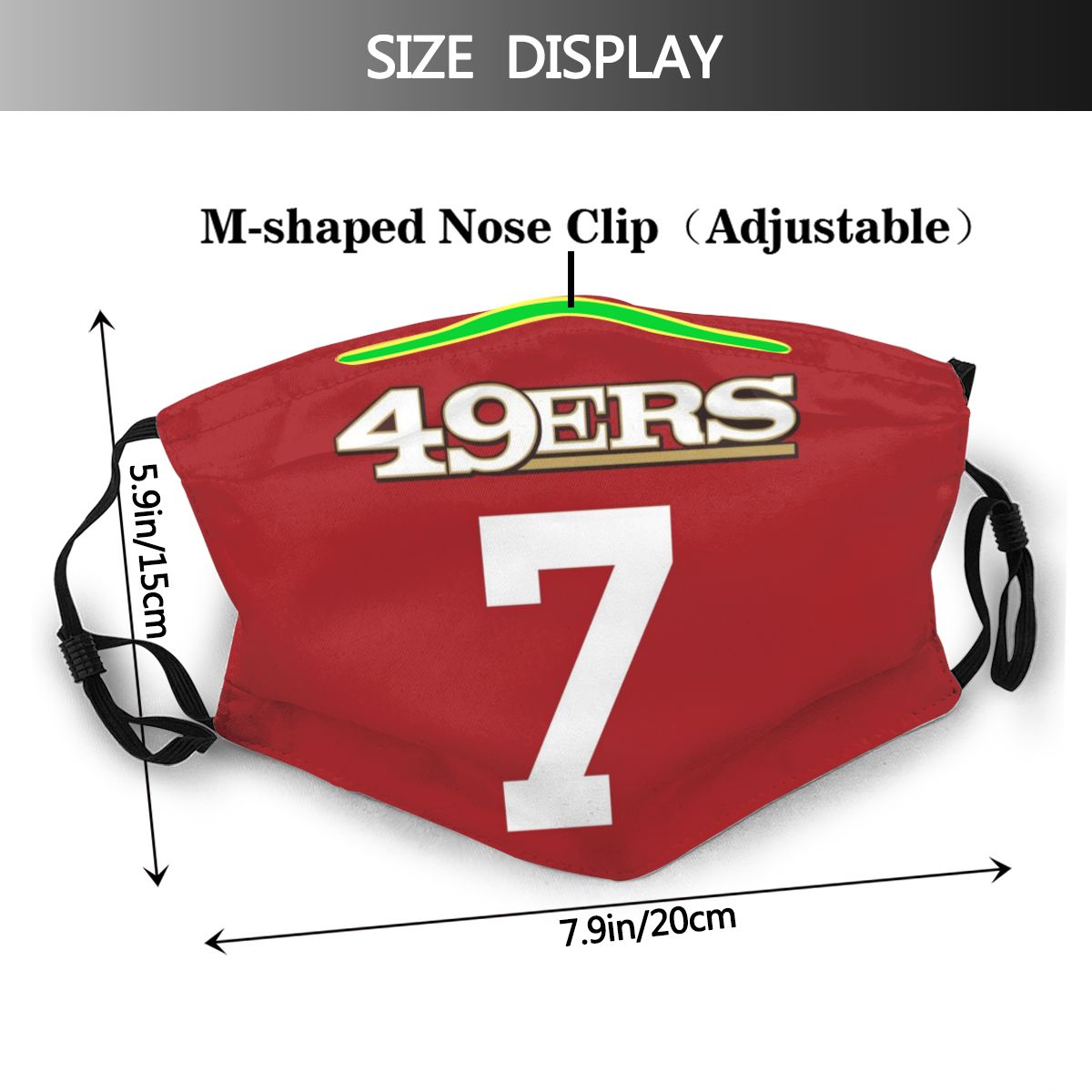 Personalized San Francisco 49ers #7 Colin Kaepernick Face Mask Red