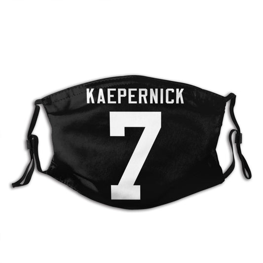 Personalized # IMWITHKAP #7 Colin Kaepernick Black Face Mask With Filter