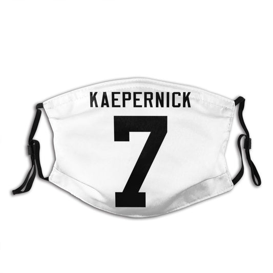 Personalized # IMWITHKAP #7 Colin Kaepernick White Face Mask With Filter