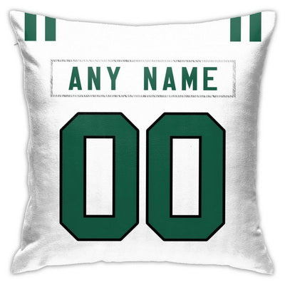 Custom Football New York Jets Decorative Throw Pillow Cover 18" x 18"- Print Personalized Style Customizable Design Team Any Name & Number