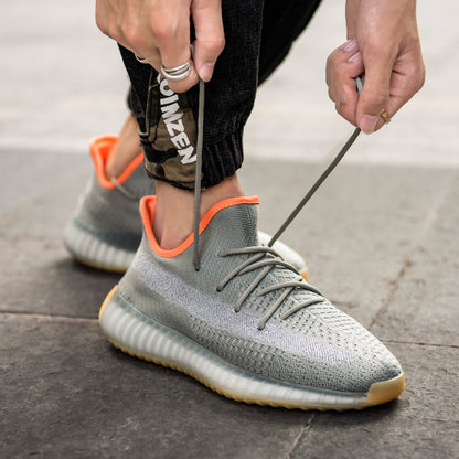 Yeezy 350 Boost Gray orange side transparent