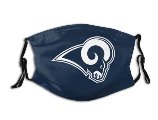 Print Football Personalized Los Angeles Rams Adult Dust Mask With Filters